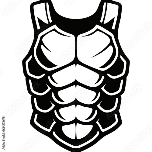 Roman Gladiator Armor Chestplate - Historical Warrior Clothing Vector