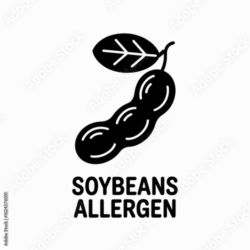 Vector Icon for Soybeans Allergen Warning
