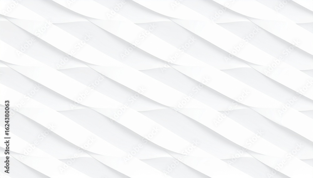 Obraz premium Abstract geometric pattern of white, angled, embossed shapes.
