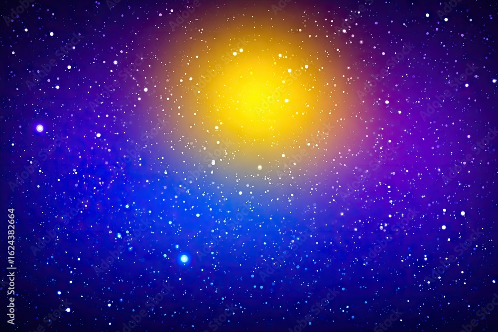 Fototapeta premium Starry night sky with vibrant colors and a bright central light source