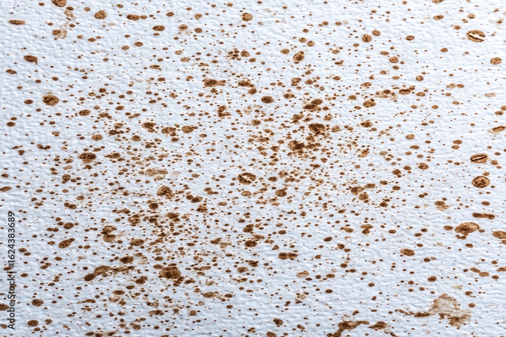 Abstract texture of brown spots on white surface Abstract texture of brown spots on white surface
