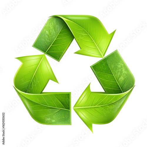 Eco-friendly recycle icon isolated on transparent background