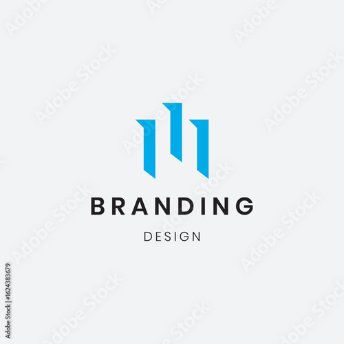 The "M" logo centers around a bold upward arrow, symbolizing growth, profit, success, and positive momentum in the market.
