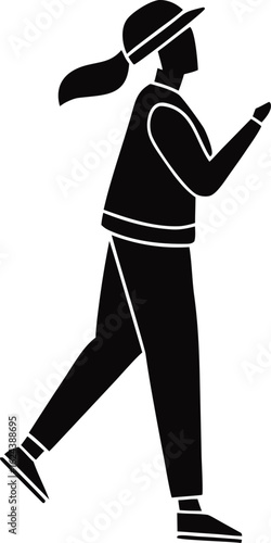 golf player silhouette vector illustration