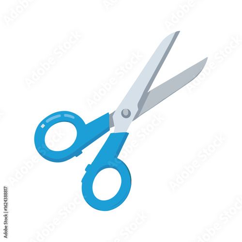 Scissors at Work A simple yet elegant capture of a pair of scissors, poised to fulfill a purpose, suggesting potential for both creativity and functionality, with vivid color and meticulous design.