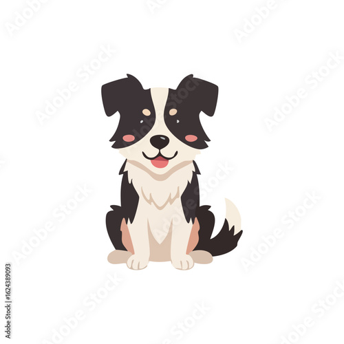 Cute Cartoon Dog A playful cartoon illustration of a lovable dog sits, its expressive eyes and friendly demeanor radiating joy and companionship. The dog is a symbol of loyalty