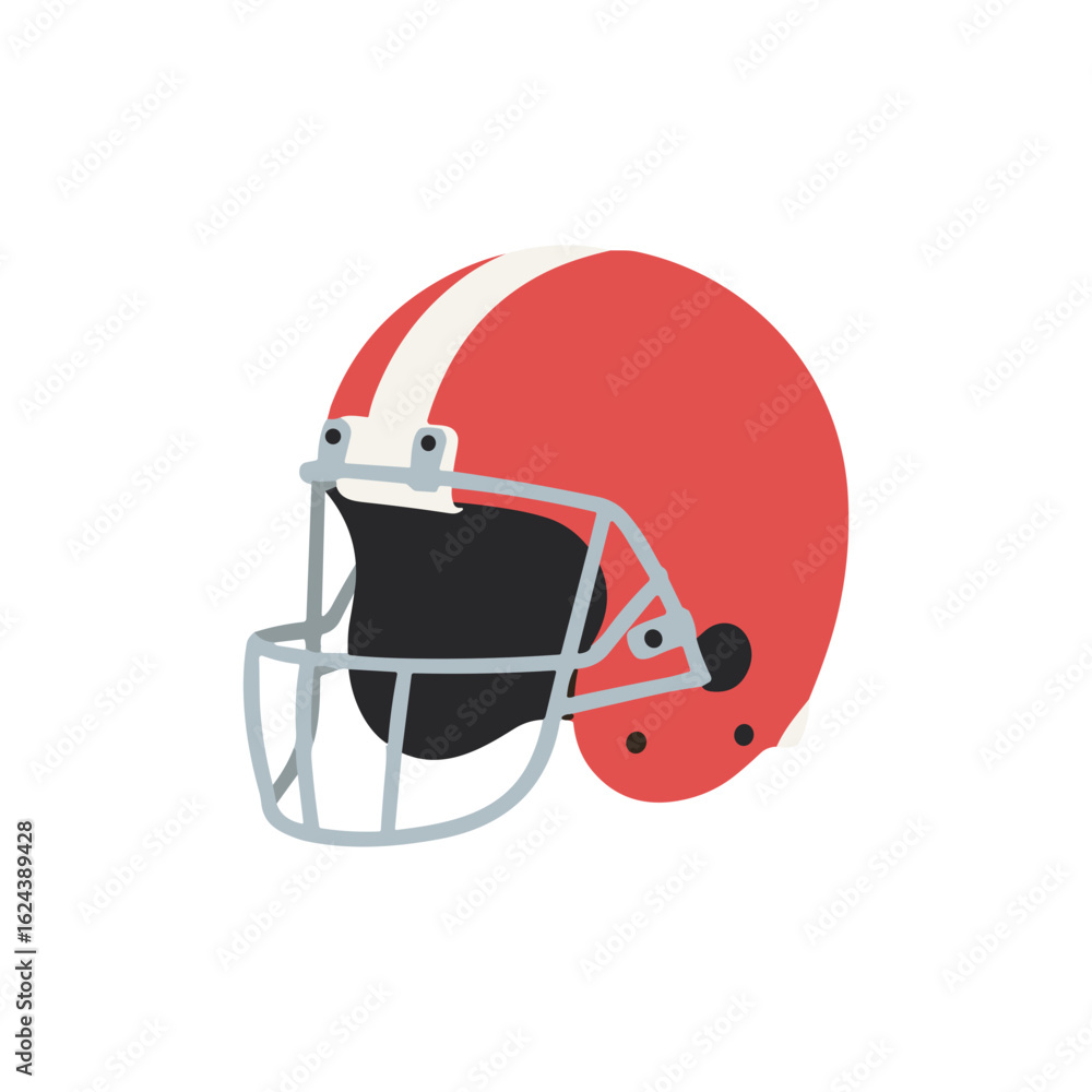 Fototapeta premium American Football Helmet Illustration A bold illustration of an American football helmet. showcasing the sport's intensity and visual flair.