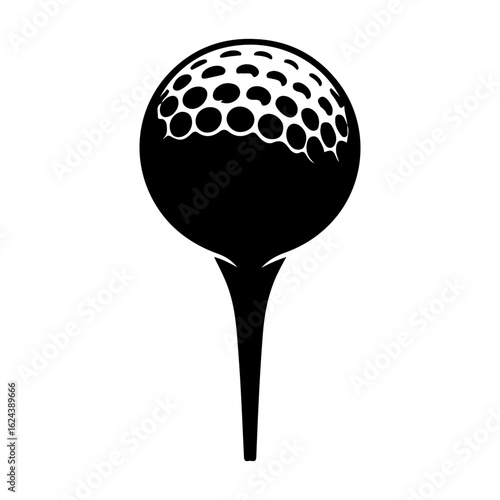 golf club and ball vector.