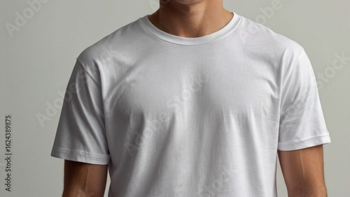 Wallpaper Mural white t shirt on a young man Torontodigital.ca