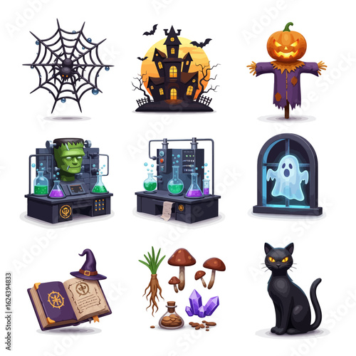 halloween icon set