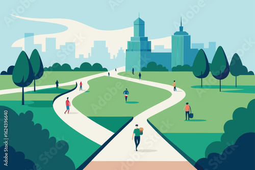 public park layout with walking trails and gardens (1).eps