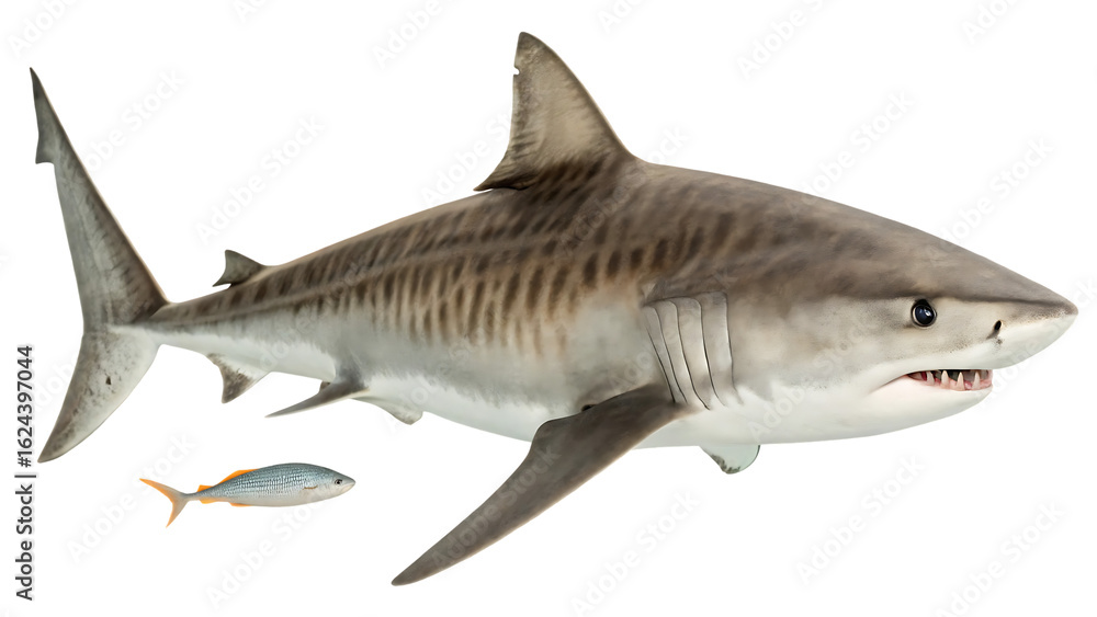 Fototapeta premium tiger shark cutout 