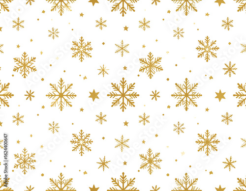 Wallpaper Mural Elegant Gold Snowflake Christmas Pattern PNG Torontodigital.ca