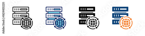Cloud Content Delivery All In One Icon Multi Styles Vector Set