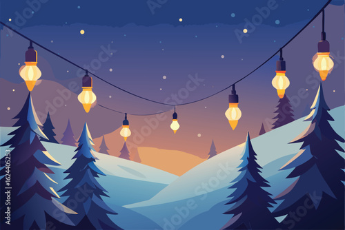 soft focus white christmas lights glowing warmly a.eps