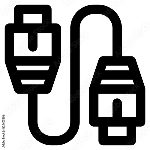 HDMI Cable Connector Icon Vector