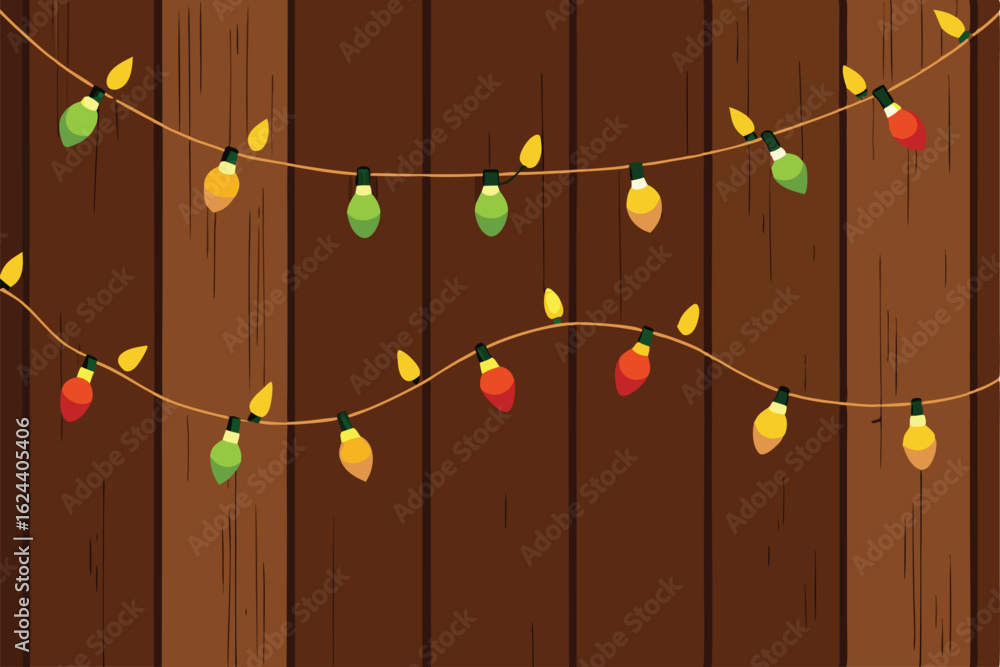 Fototapeta premium soft glowing strands of christmas lights draped a (1).eps