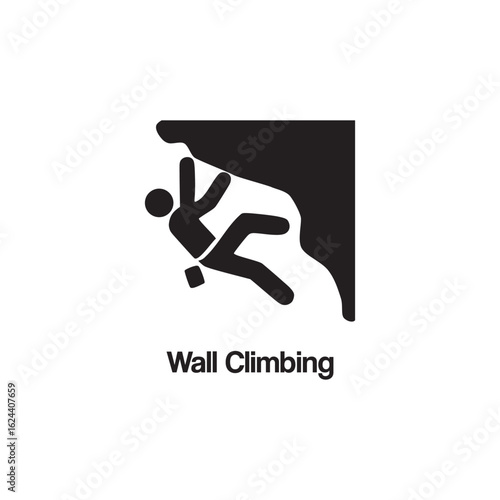 wall climbing icon design template