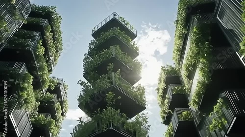 Innovative Green Architecture: Vertical Forest Building Concept Urban Oasis View