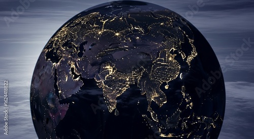 Planet Earth at Night City Lights Global View