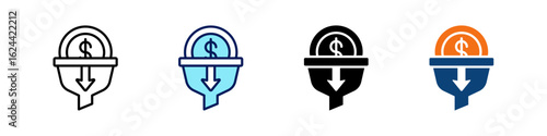 Sales Funnel All In One Icon Multi Styles Vector Set
