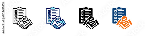 Sales Closing Techniques All In One Icon Multi Styles Vector Set