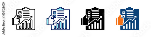 Sales Follow Up All In One Icon Multi Styles Vector Set