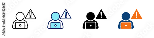 Remote Crisis Management All In One Icon Multi Styles Vector Set