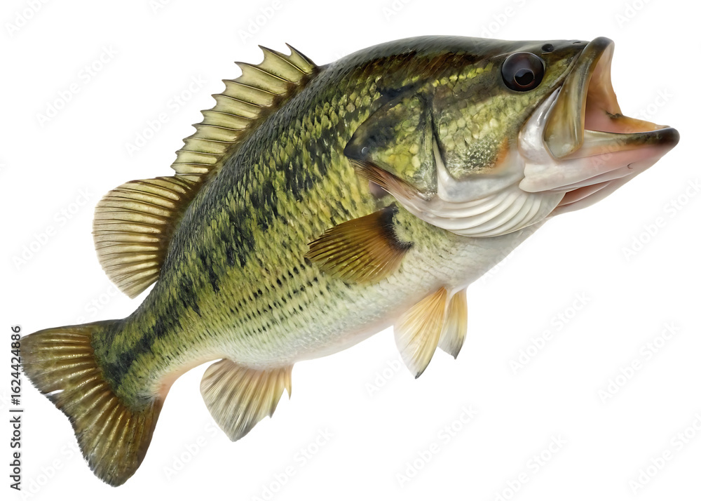 Fototapeta premium Large mouth bass jumping fish