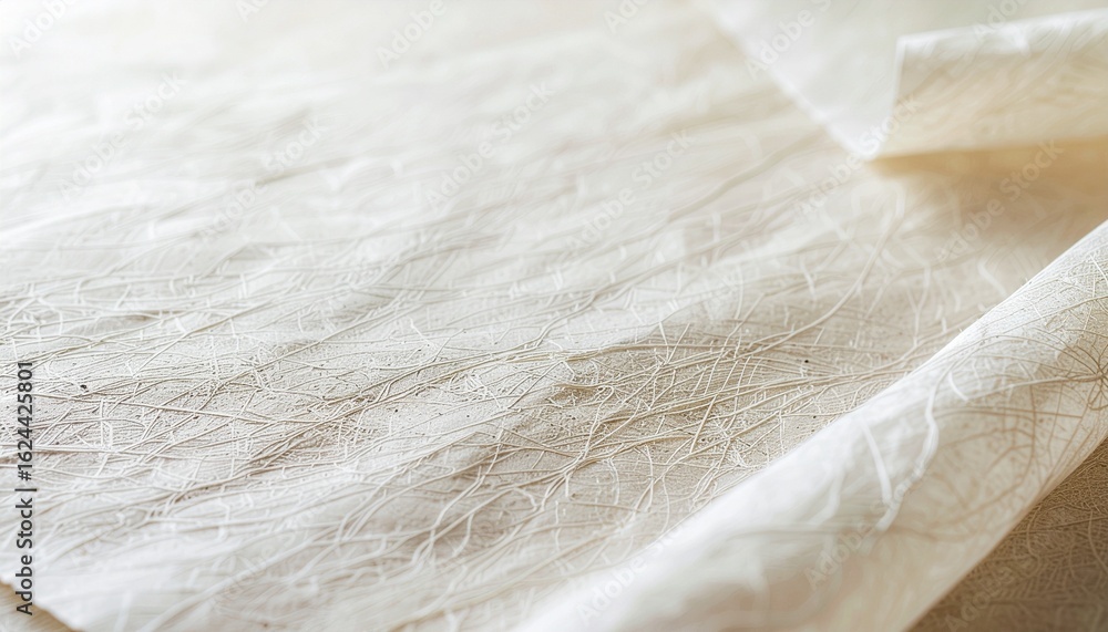 Obraz premium 和紙の質感 - 落ち着いたミニマル背景, Washi Paper Texture - Calm Minimal Background