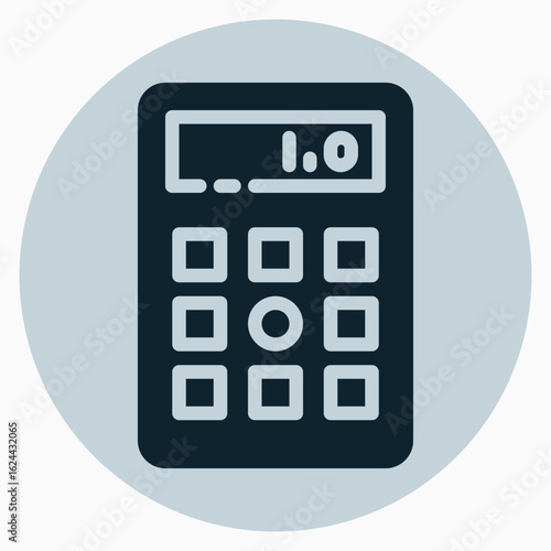 Calculator Icon in glyph style. Perfect for apps, websites, UI UX, presentations, or infographics. Editable illustration file with clean design and modern design.