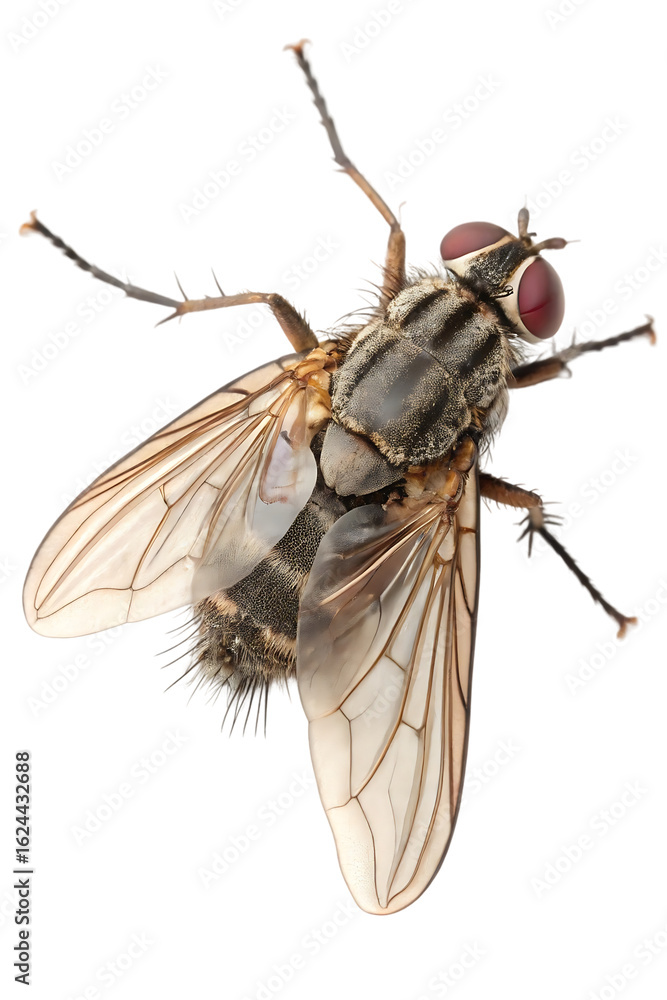 Obraz premium housefly on white