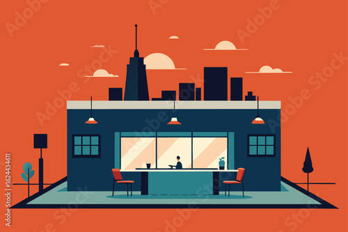 drawing of multi functional commercial space  .eps