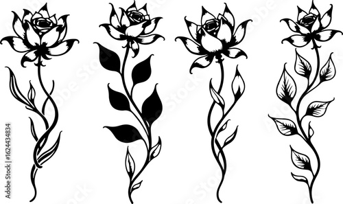 Polynesian Tribal Tattoo Pattern Set" vector bundle