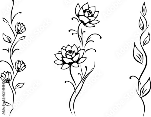 Polynesian Tribal Tattoo Pattern Set" vector bundle