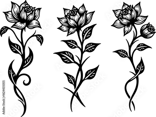 Polynesian Tribal Tattoo Pattern Set" vector bundle
