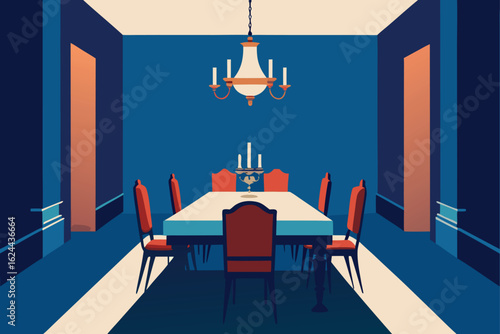 elegant dining room set for formal dinner   (1).eps