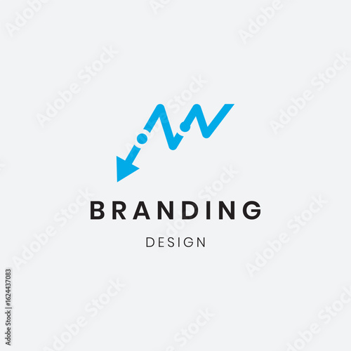 Free Download The logo is built around the bold, stylized letter “W”, cleverly constructed using two downward arrows on the sides and an upward arrow in the middle.  - GFXLoad
