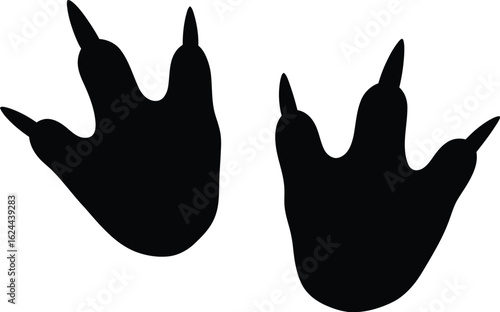 Dinosaur footprint silhouette