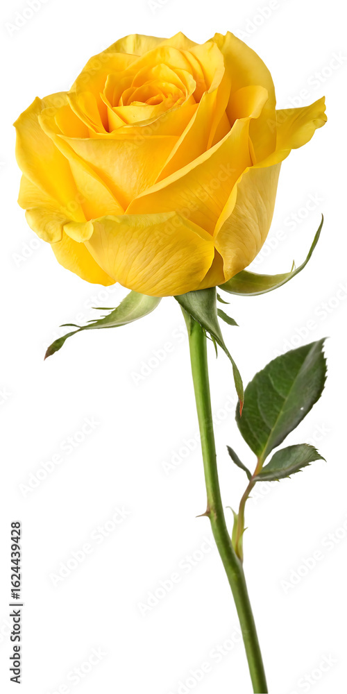 Obraz premium Single Stem Yellow Rose