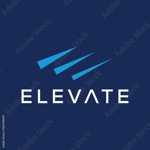 initial letter E elevate logo design inspiration