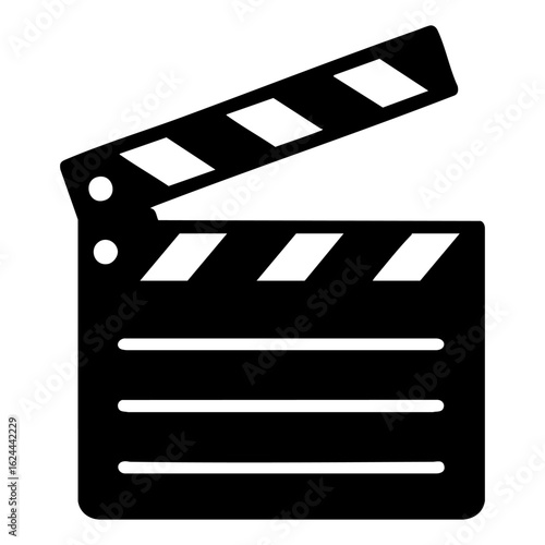 Movie clapper open VECTOR ICON