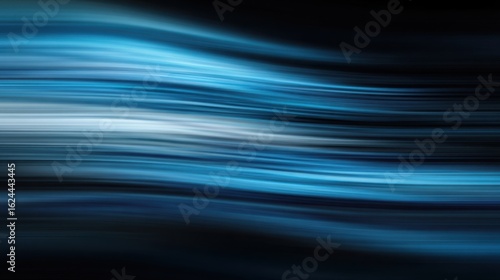 The Flowing Blue Waves in a Smooth Abstract Background Design