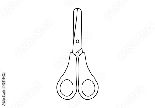 Icono negro de tijeras en fondo blanco