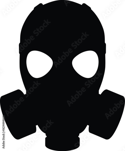 Black gas mask silhouette
