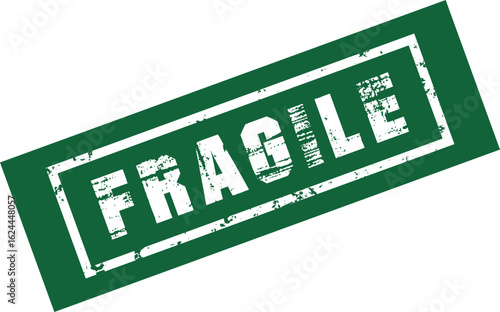fragile important Rubber Stamp Vector Template	