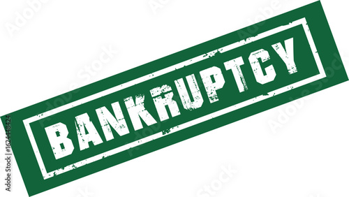 bankruptcy important Rubber Stamp Vector Template	