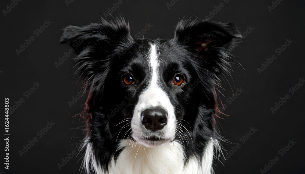 Fototapeta premium Black and white dog portrait (11)