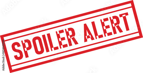 spoiler alert Rubber Stamp Vector Template	