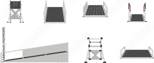 Assistive devices illustration collection for accessibility